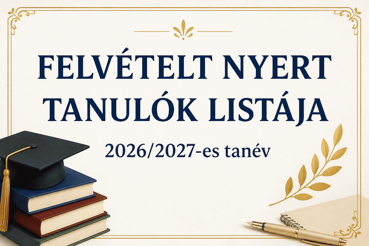 Felvételi eljárásban felvett tanulók
