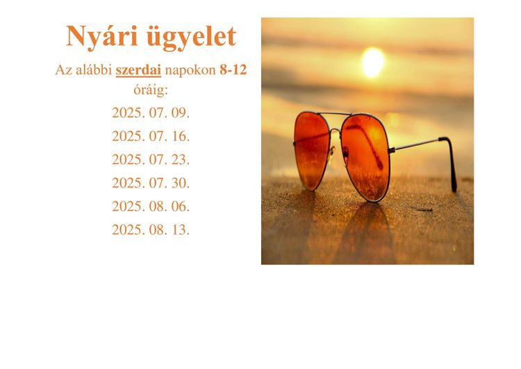 Nyári ügyelet